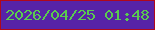 文字の大きさ：2、枠の色：b0081b、背景の色：5723a7、文字の色：5acb4f 無料ブログパーツのブログ時計