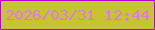 文字の大きさ：5、枠の色：b008d0、背景の色：c6c52e、文字の色：e275e9 無料ブログパーツのブログ時計