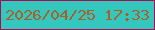 文字の大きさ：1、枠の色：b00954、背景の色：34c7bd、文字の色：a66029 無料ブログパーツのブログ時計