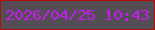 文字の大きさ：3、枠の色：b00e08、背景の色：544d55、文字の色：c51bec 無料ブログパーツのブログ時計