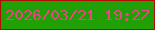 文字の大きさ：5、枠の色：b00f06、背景の色：20a004、文字の色：ed4584 無料ブログパーツのブログ時計