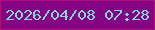 文字の大きさ：2、枠の色：b00f7a、背景の色：830382、文字の色：83d8d4 無料ブログパーツのブログ時計