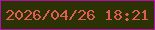 文字の大きさ：4、枠の色：b011a7、背景の色：2c3204、文字の色：e15d52 無料ブログパーツのブログ時計