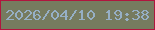 文字の大きさ：4、枠の色：b0153e、背景の色：767b5f、文字の色：96afc5 無料ブログパーツのブログ時計