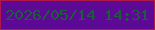 文字の大きさ：1、枠の色：b0174b、背景の色：5c0995、文字の色：1e5d3c 無料ブログパーツのブログ時計