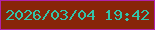 文字の大きさ：5、枠の色：b022aa、背景の色：882509、文字の色：32c4a9 無料ブログパーツのブログ時計