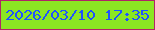 文字の大きさ：2、枠の色：b02467、背景の色：8be623、文字の色：1f53fe 無料ブログパーツのブログ時計