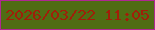 文字の大きさ：3、枠の色：b02792、背景の色：506c14、文字の色：a01f09 無料ブログパーツのブログ時計
