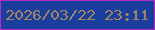 文字の大きさ：5、枠の色：b02bc7、背景の色：193e9b、文字の色：a58263 無料ブログパーツのブログ時計