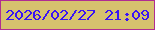 文字の大きさ：4、枠の色：b02c92、背景の色：d6c16e、文字の色：3913f5 無料ブログパーツのブログ時計