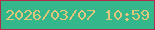 文字の大きさ：5、枠の色：b02d4b、背景の色：34b78b、文字の色：e0c57d 無料ブログパーツのブログ時計
