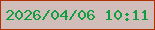 文字の大きさ：3、枠の色：b03102、背景の色：d1bdb9、文字の色：129d41 無料ブログパーツのブログ時計