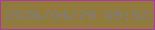 文字の大きさ：2、枠の色：b036ae、背景の色：927a3b、文字の色：7c7b7d 無料ブログパーツのブログ時計