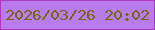 文字の大きさ：2、枠の色：b038be、背景の色：b97cf0、文字の色：756808 無料ブログパーツのブログ時計