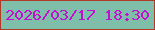文字の大きさ：4、枠の色：b03a26、背景の色：7fbfaa、文字の色：c30fcf 無料ブログパーツのブログ時計