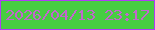 文字の大きさ：5、枠の色：b03cf6、背景の色：47cd42、文字の色：c266cd 無料ブログパーツのブログ時計