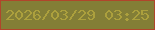 文字の大きさ：2、枠の色：b0452b、背景の色：837e36、文字の色：aca03d 無料ブログパーツのブログ時計