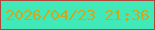文字の大きさ：2、枠の色：b0473d、背景の色：40e9b7、文字の色：caa821 無料ブログパーツのブログ時計