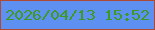 文字の大きさ：4、枠の色：b04931、背景の色：5e90f1、文字の色：3f9a24 無料ブログパーツのブログ時計
