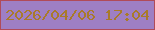 文字の大きさ：1、枠の色：b04b59、背景の色：9e7fc4、文字の色：a97a2a 無料ブログパーツのブログ時計
