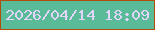 文字の大きさ：3、枠の色：b04d09、背景の色：59bb98、文字の色：e3d4f9 無料ブログパーツのブログ時計