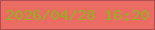 文字の大きさ：1、枠の色：b04d52、背景の色：ea6c62、文字の色：95ae1c 無料ブログパーツのブログ時計