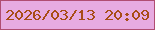 文字の大きさ：1、枠の色：b04d72、背景の色：e7abe1、文字の色：a84c16 無料ブログパーツのブログ時計