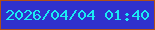 文字の大きさ：3、枠の色：b04f17、背景の色：2f31cd、文字の色：1aeaf3 無料ブログパーツのブログ時計