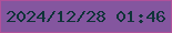 文字の大きさ：3、枠の色：b0509a、背景の色：84569f、文字の色：0f3338 無料ブログパーツのブログ時計