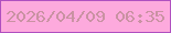 文字の大きさ：4、枠の色：b050c0、背景の色：fdaadd、文字の色：c992a2 無料ブログパーツのブログ時計