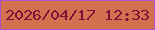 文字の大きさ：1、枠の色：b050cc、背景の色：d2714f、文字の色：7e113a 無料ブログパーツのブログ時計