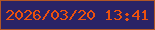 文字の大きさ：2、枠の色：b05626、背景の色：2a2366、文字の色：ec510e 無料ブログパーツのブログ時計