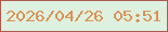 文字の大きさ：5、枠の色：b0594a、背景の色：def1e0、文字の色：da9155 無料ブログパーツのブログ時計