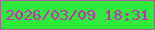 文字の大きさ：5、枠の色：b05aa5、背景の色：2eea3a、文字の色：d227bb 無料ブログパーツのブログ時計