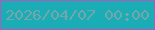 文字の大きさ：1、枠の色：b05abd、背景の色：1aadb6、文字の色：75a6ac 無料ブログパーツのブログ時計