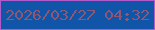 文字の大きさ：4、枠の色：b05bcb、背景の色：1055a7、文字の色：8f5773 無料ブログパーツのブログ時計