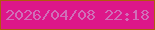 文字の大きさ：3、枠の色：b05c0c、背景の色：dd1789、文字の色：d06eb8 無料ブログパーツのブログ時計