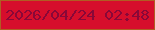 文字の大きさ：4、枠の色：b05d23、背景の色：d60e2c、文字の色：890838 無料ブログパーツのブログ時計