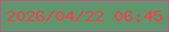 文字の大きさ：1、枠の色：b05f81、背景の色：60966e、文字の色：ed424d 無料ブログパーツのブログ時計