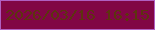 文字の大きさ：1、枠の色：b05fc2、背景の色：810645、文字の色：5d340f 無料ブログパーツのブログ時計
