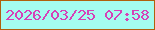 文字の大きさ：5、枠の色：b0600d、背景の色：a4fcef、文字の色：d641b7 無料ブログパーツのブログ時計