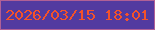 文字の大きさ：3、枠の色：b06096、背景の色：523aa0、文字の色：f4522a 無料ブログパーツのブログ時計