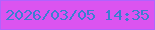文字の大きさ：3、枠の色：b062fe、背景の色：db54f0、文字の色：3c7ed1 無料ブログパーツのブログ時計