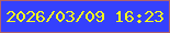 文字の大きさ：1、枠の色：b0636a、背景の色：3541fd、文字の色：f5fb1c 無料ブログパーツのブログ時計