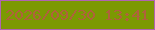 文字の大きさ：4、枠の色：b064b2、背景の色：7c9902、文字の色：b0613c 無料ブログパーツのブログ時計
