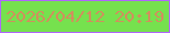 文字の大きさ：1、枠の色：b066fb、背景の色：76e14e、文字の色：d0905d 無料ブログパーツのブログ時計