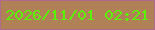 文字の大きさ：1、枠の色：b06a8d、背景の色：b08157、文字の色：5af107 無料ブログパーツのブログ時計