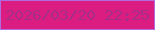 文字の大きさ：3、枠の色：b06bde、背景の色：db1c80、文字の色：a62e89 無料ブログパーツのブログ時計