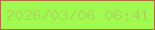 文字の大きさ：5、枠の色：b06d43、背景の色：a0fa50、文字の色：a9d95b 無料ブログパーツのブログ時計