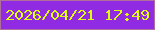 文字の大きさ：1、枠の色：b06e9a、背景の色：912be3、文字の色：defb10 無料ブログパーツのブログ時計